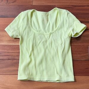 Ribbed Short Sleeve Top